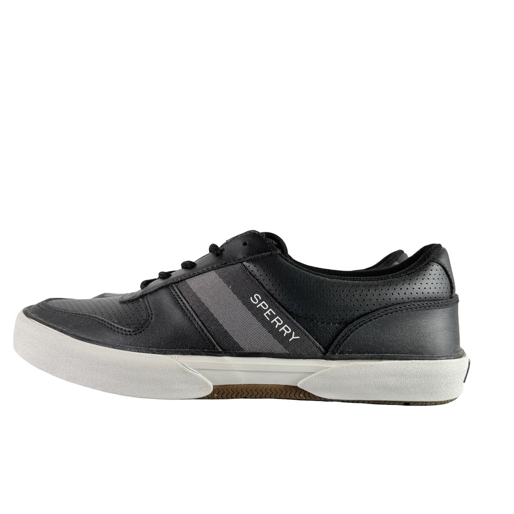 Sperry‎ Halyard Ret Lace Up Black Mens 11.5W Sneaker New Memory Foam
